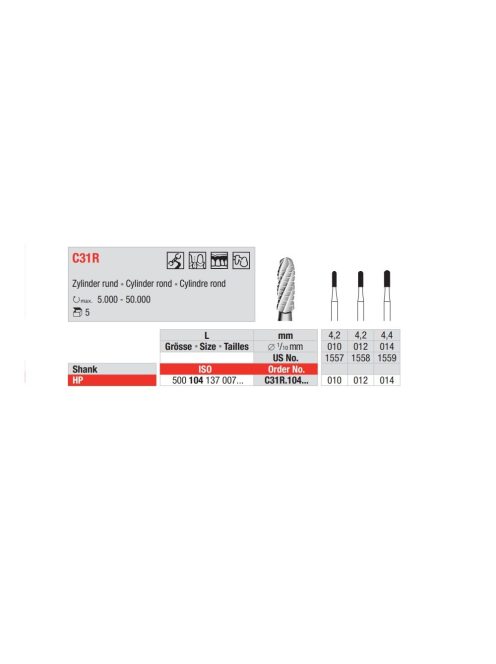 Edenta C31R.104.012 HP carbid