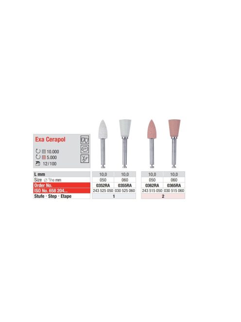 Exa-Cerapol 0352 RA 1 DB fehér láng/porcelánhoz,kerámiához