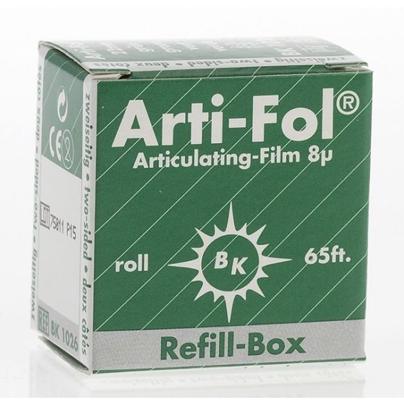 BK  1026 art.fólia ut.8mic 2o. zöld,22mmx20m szalag,ARTI-FOL