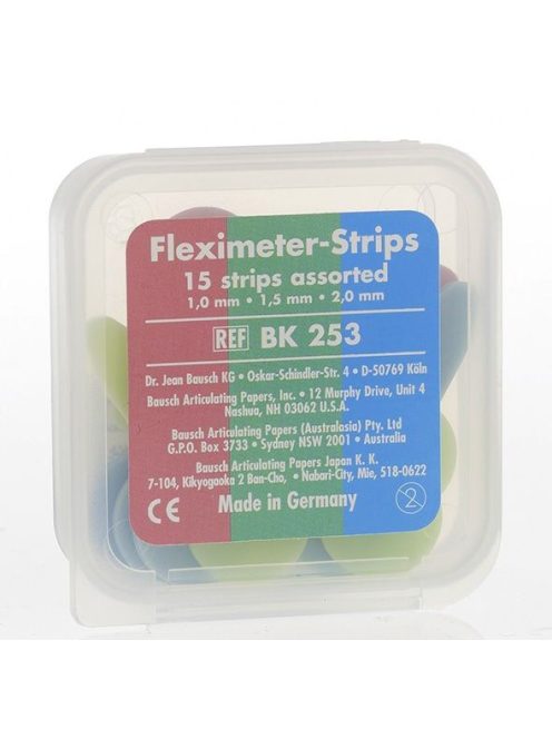 BK 253 Fleximeter-Strips szorti. 3x5db,hézagmérő,pink 1mm,zöld 1,5mm,kék 2mm