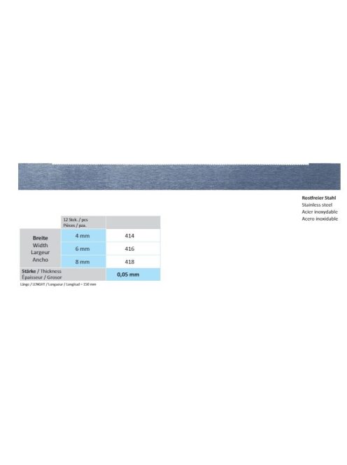 Horico 416 6mmx0.05mm fűrészél 12db,Stainless Steel