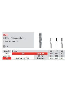 Edenta H31.314.010 Fg carbidfejü acélfúró cylinder
