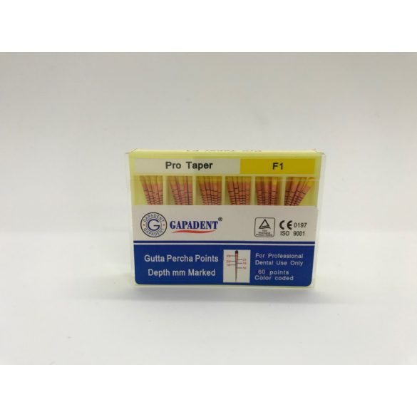 Guttapercha  Gapa.mm F1 ProTaper 60db,sárga,GAPA.GP.F1,488 675