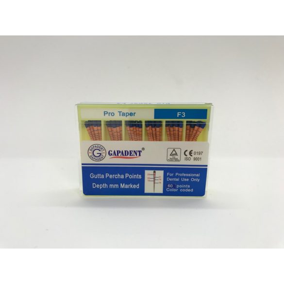 Guttapercha  Gapa.mm F3 ProTaper 60db,kék,GAPA.GP.F3,488 677