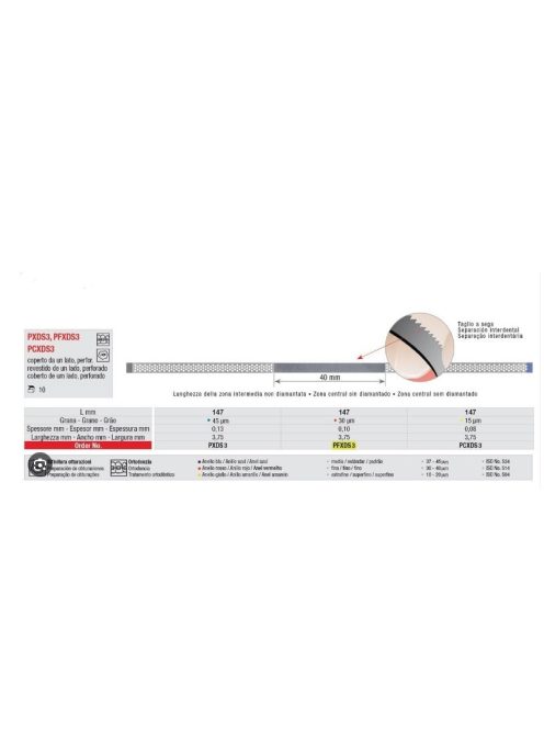 Edenta PFXDS3 pol.csík gyém.perf 10db,30mic.,0,10mmx3,75mmx147mm,fogazott,piros,1o.