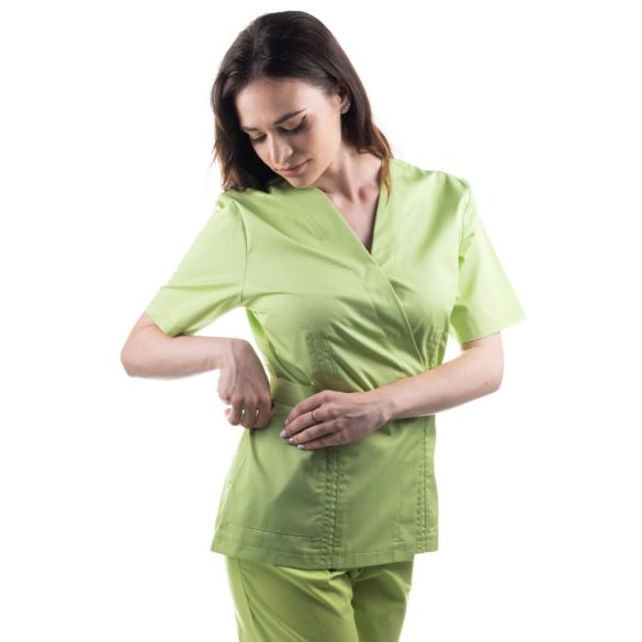 Munkaruha TAG Kimono   M 20 vil.zöld(Green Apple-Praz),átkötős