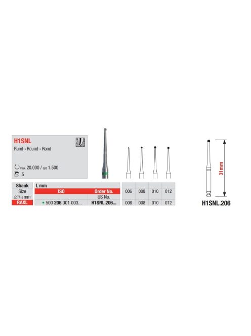 Edenta H1SNL.206.006 Endobur 500 206 001 003 006,RAXL