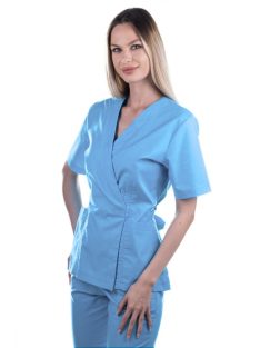  Munkaruha TAG Kimono  L  8 égszínkék(Bleu Ciel),átkötős