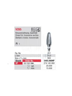 Fémfréz 5665 045,VZ65,PMMA-hoz thermoplasztikus anyagokhoz