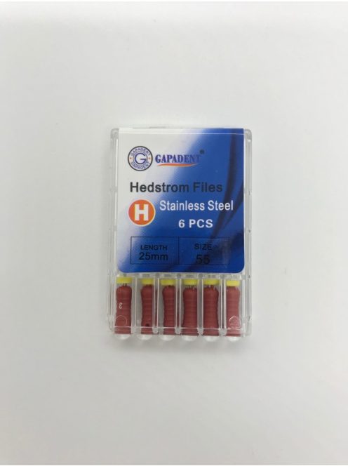 H-File Gapadent 25mm,55,piros 6db,kézi
