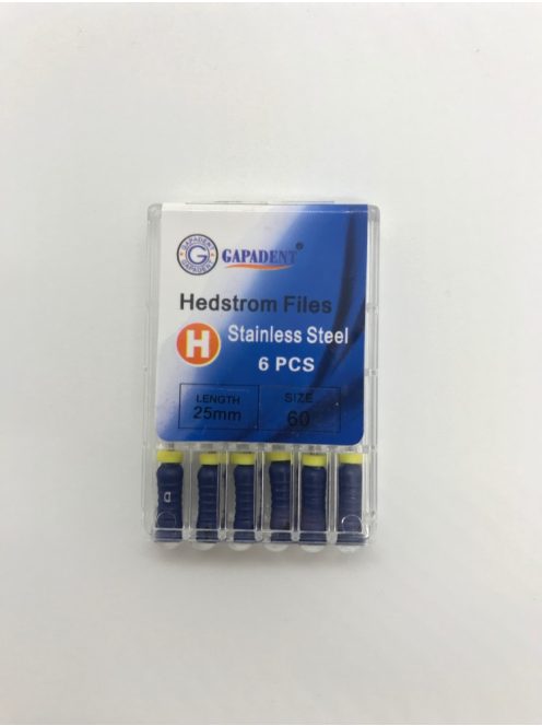 H-File Gapadent 25mm,60,kék 6db,kézi