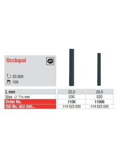 Occlupol 11006 fekete,vékonyCoCr szereletlen