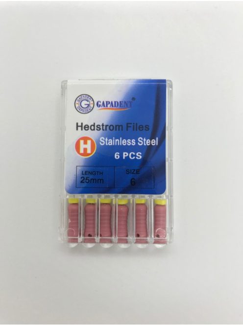 H-File Gapadent 25mm,06,pink 6db,kézi