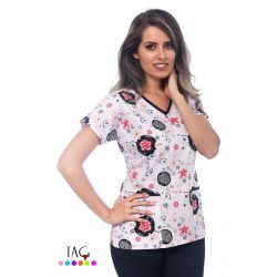   Munkaruha TAG virág 6/ 2    M lila,Floral Magic,NEM RENDELHETÖ