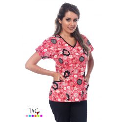 Munkaruha TAG virág 6/24      XS rózsa,Rose Floral Magic