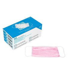 Szájmaszk ASA 3450E-R gumis rózsaszín,50db/dob,5x10db