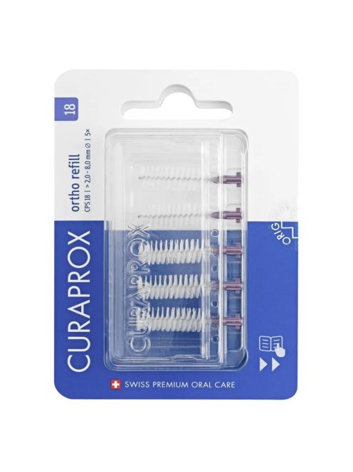 Curaprox CPS 18 Ortho 5db lila fogköztisztító kefe,<2/8 mm