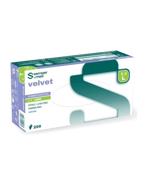 Sempercare Nitril Velvet L 200db,Latex és púdermentes